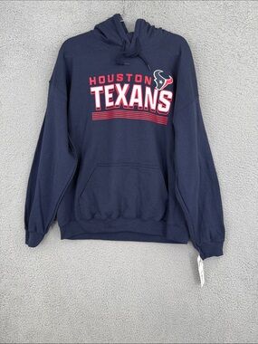 Houston Texans Hoodie Mens XL Navy long sleeve Kangaroo Pocket Pullover NFL